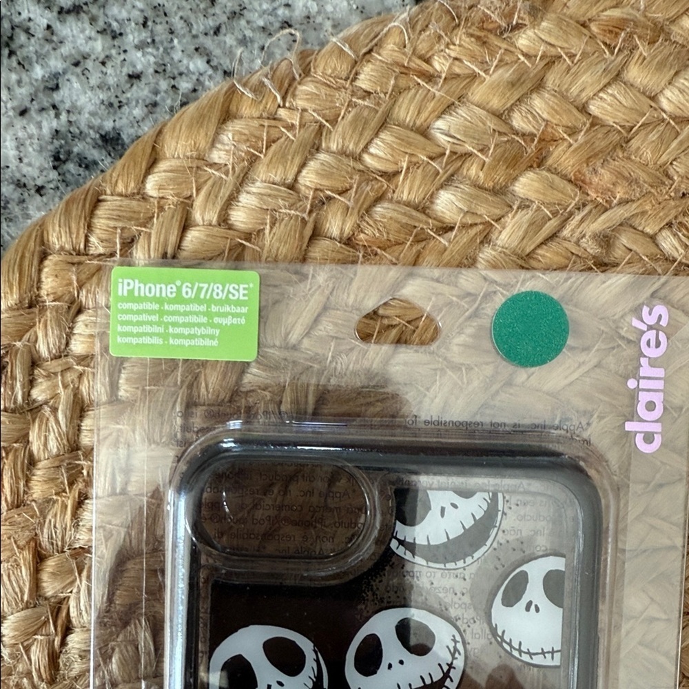 Claire's Black and White Skull iPhone Case